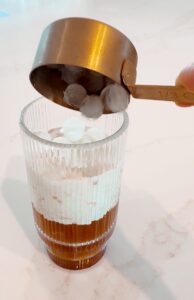 stir and gather round ice cube trays