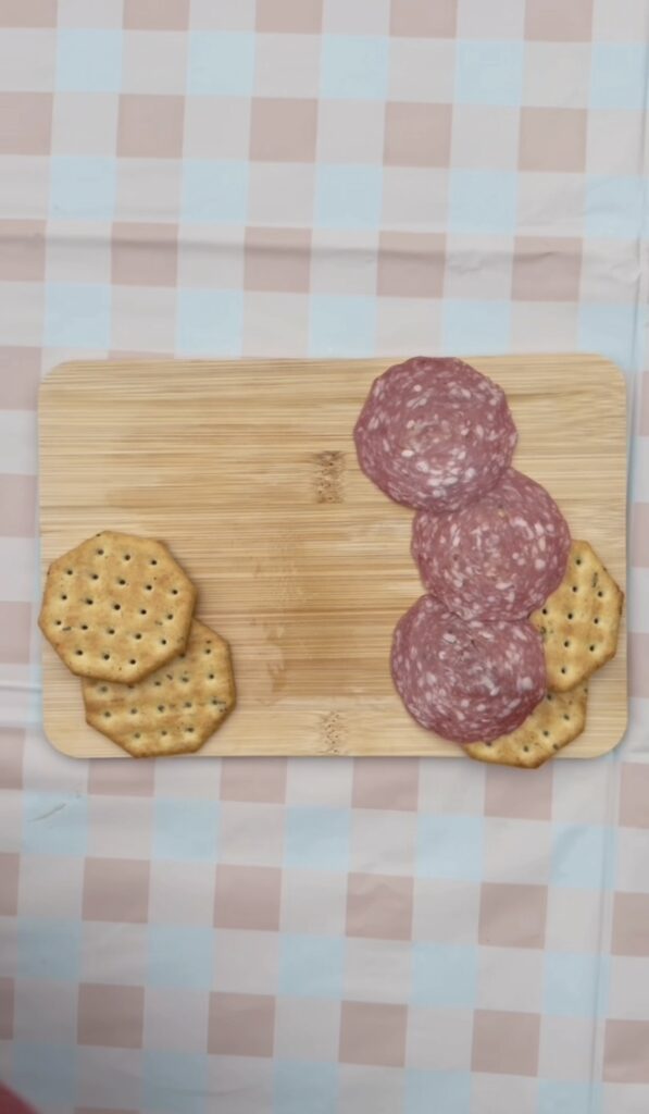 crackers and salami board stir and gather