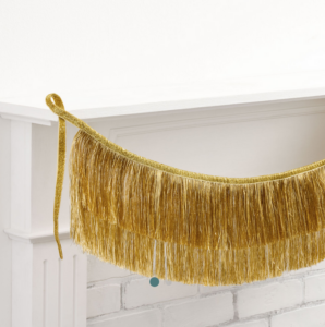 metallic fringe garland stir and gather