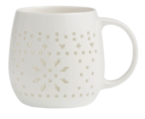 stir and gather cut out snowflake mug