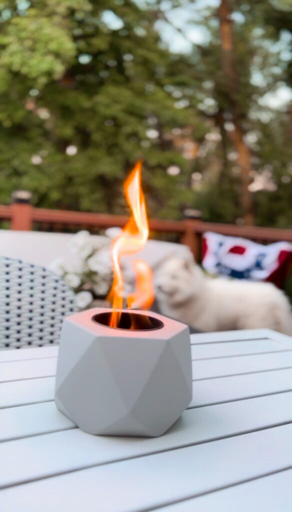 stir and gather portable fire bowl being used outside