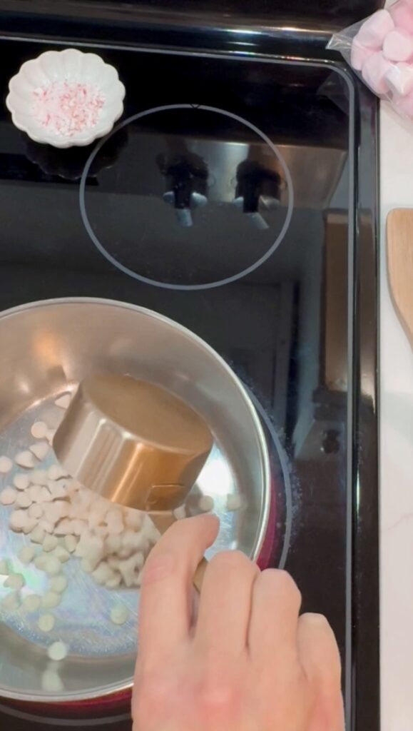 stir and gather making peppermint white hot chocolate