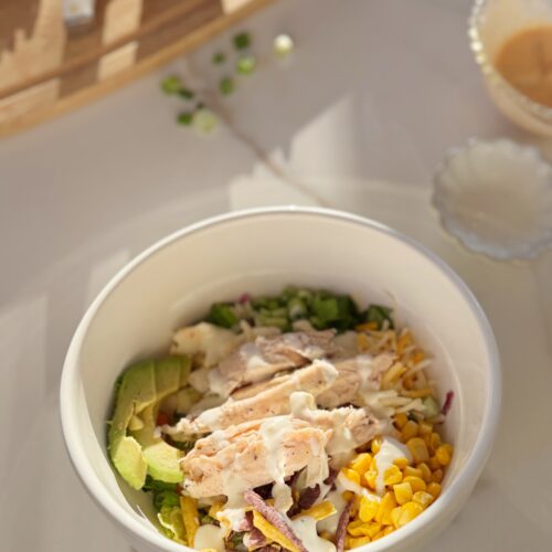 stir and gather southwest buffalo chicken salad using ingredients from aldi