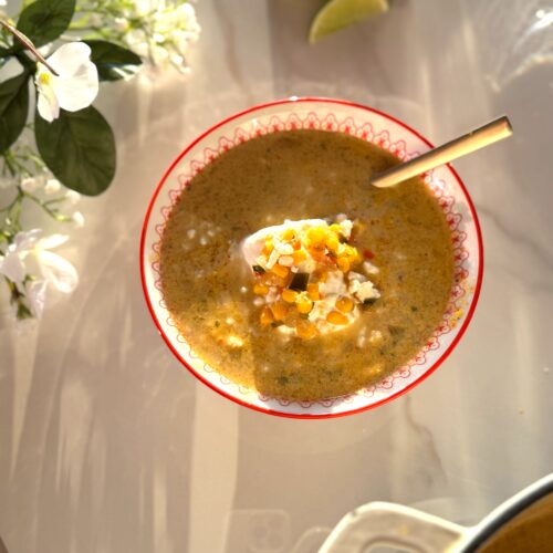 stir and gathers copycat Panera Mexican street corn chowder