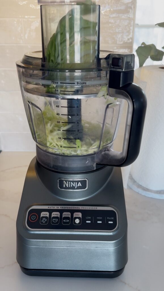 stir and gather shredding cabbage in the food processor