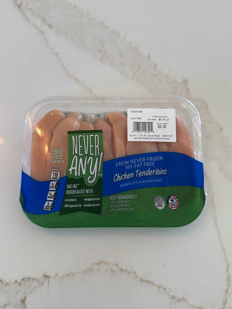 stir and gather making korma curry with Never Any Aldi chicken