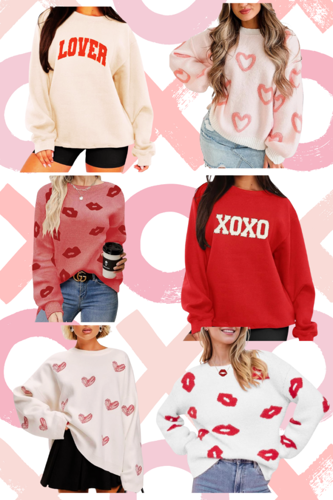 stir and gather favorite Valentine's sweatshirts