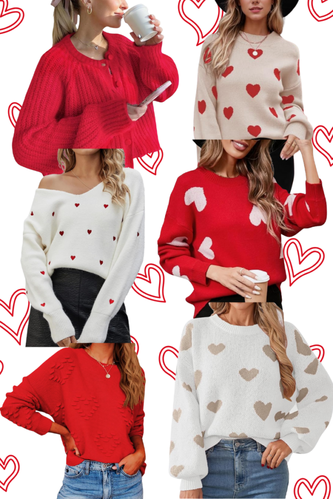 stir and gathers Valentine's Day sweater favorites