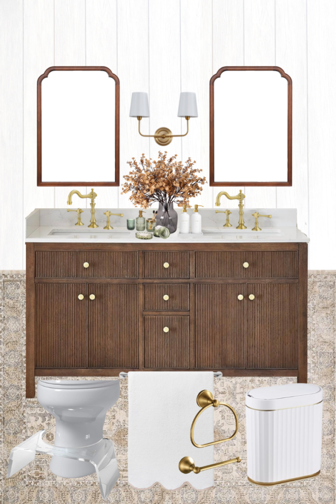 stir and gather bathroom remodel with double sink
