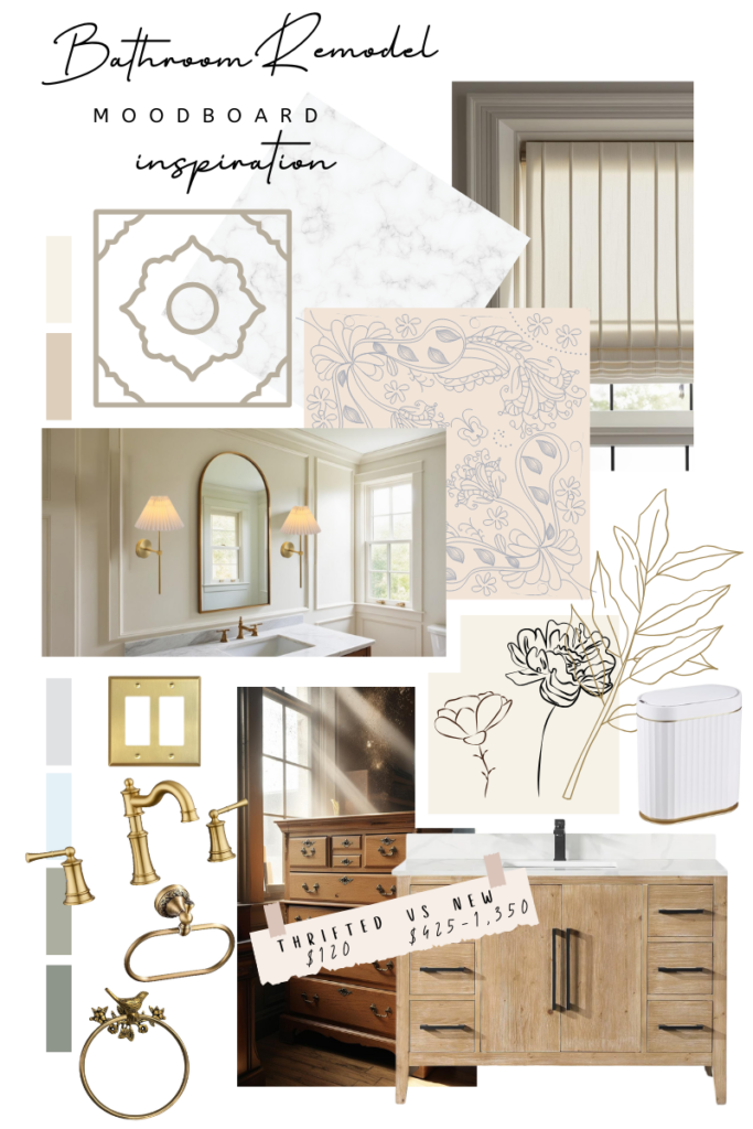 stir and gather bathroom mood board