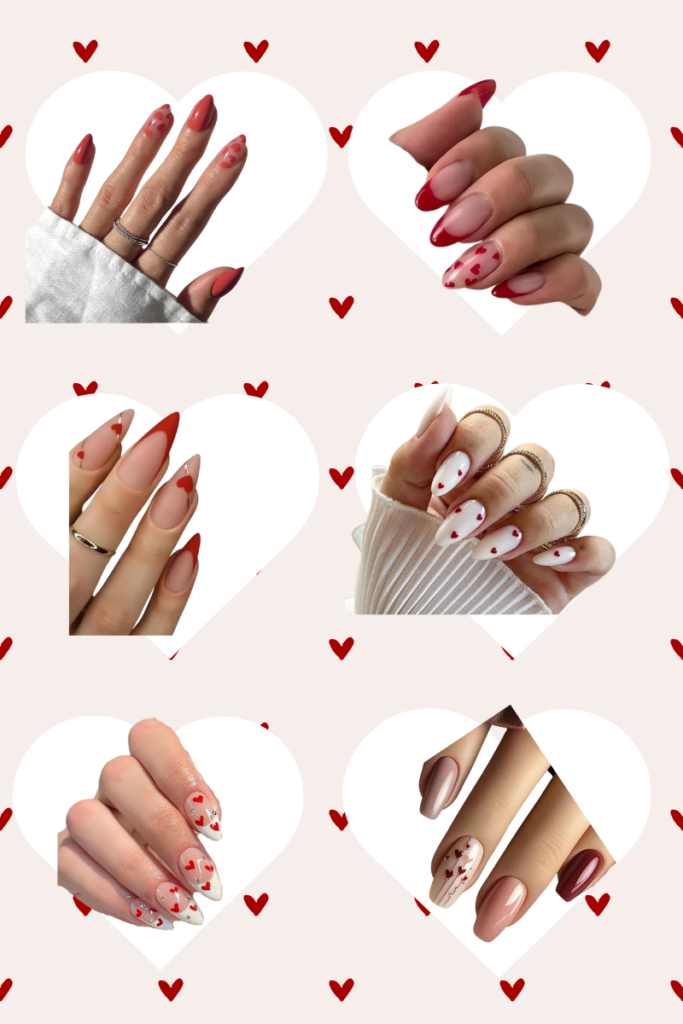 stir and gather long Valentine nails