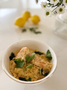 stir and gather creamy lemon chicken orzo one pan comfort meal